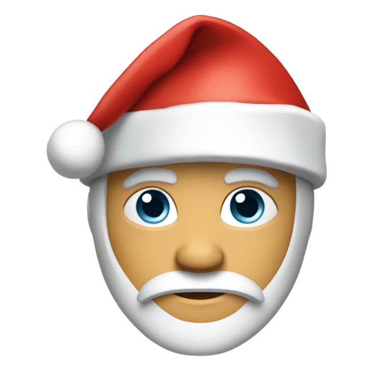 white spartan male wearing red santa hat sticker