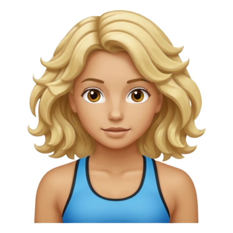 iOS 18 aesthetic wavy blondie girl gym sticker