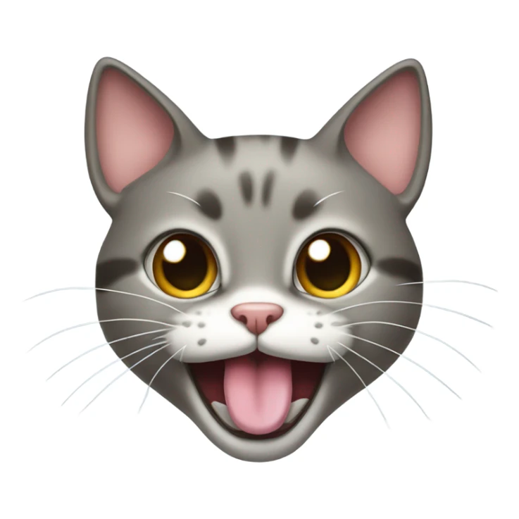 Kitty with the tongue outside is hot sticker