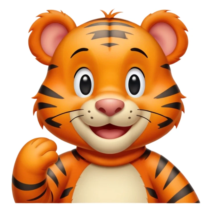 classic Tigger from Winnie the Pooh, cheerful and energetic sticker