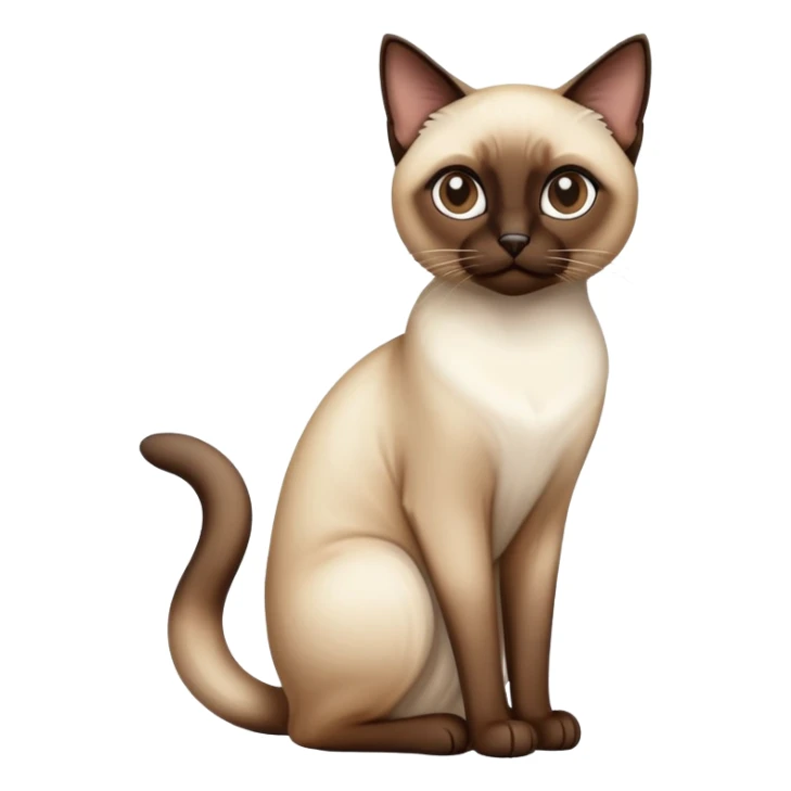 Siamese cat sitting  sticker