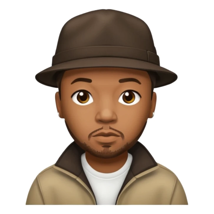 Timbaland with dark brown hair sticker