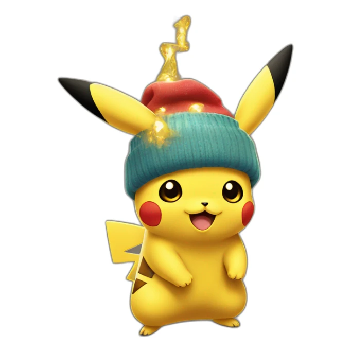 Pikachu qui fait la fête sticker