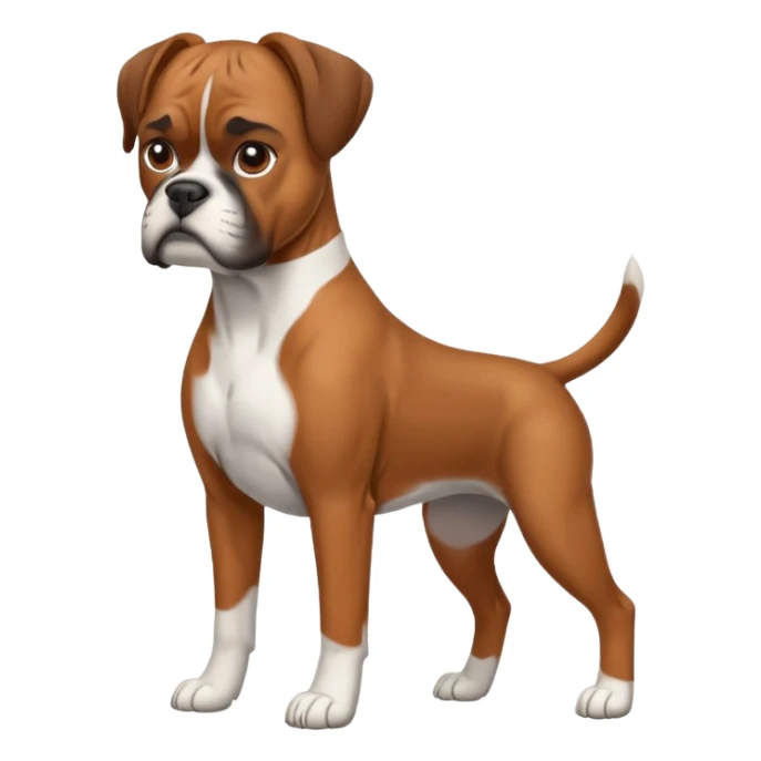 creame iconos de un boxer perro animal sticker