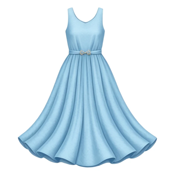 pastel blue stone dress sticker
