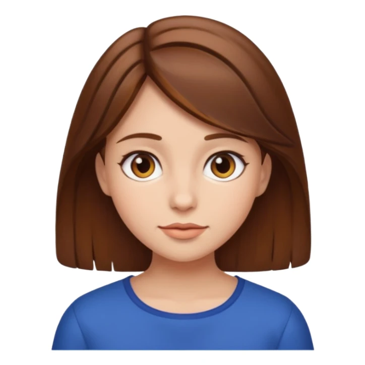 Girl,brown hair, sticker