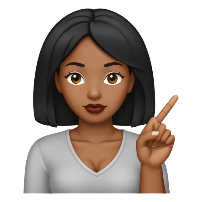 Black women hands middle finger up sticker