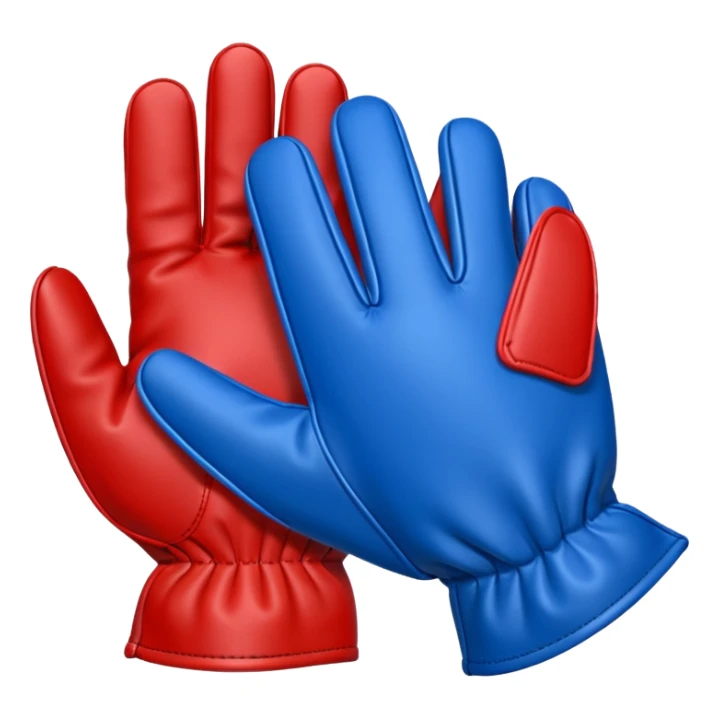 One Hand glove in blue (#00A3E0) and red (#F9423A)  sticker