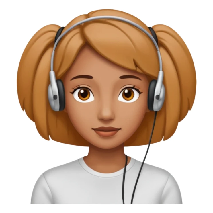 woman with ear buds sticker