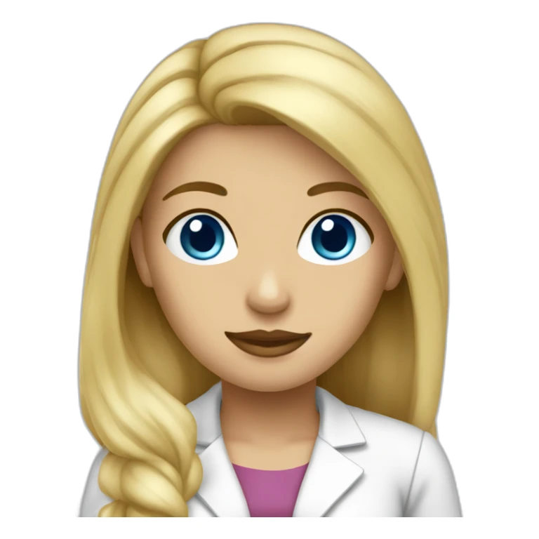Psycologist girl blonde blue eyes sticker