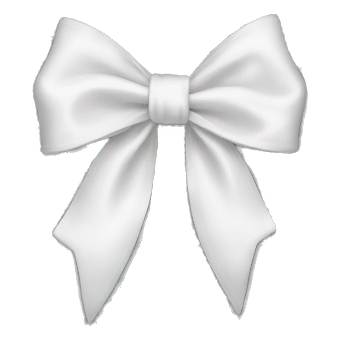 white satin bow sticker