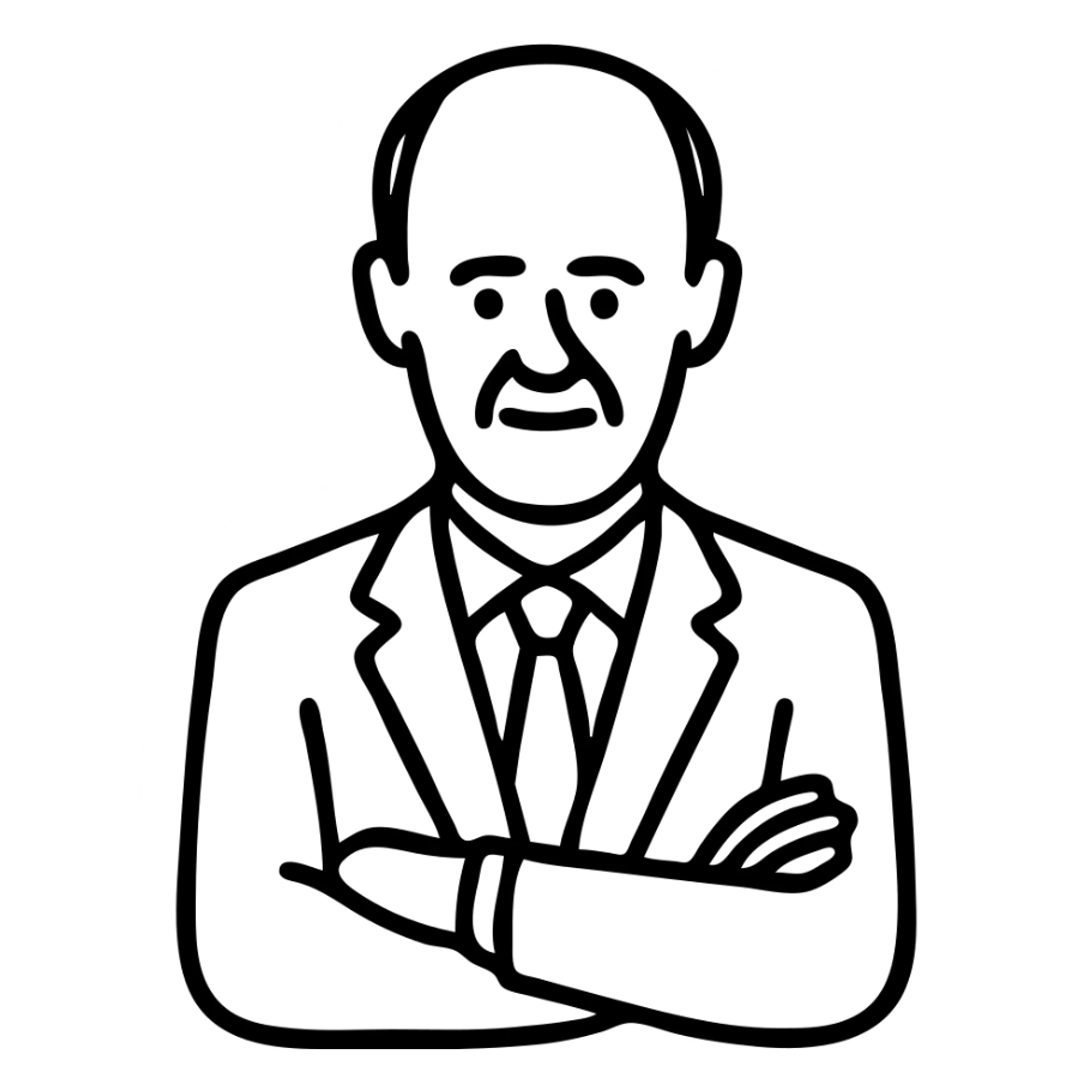 Friedrich Merz, German politician, in a suit, bold outlined sticker, confident pose, Discord sticker style sticker