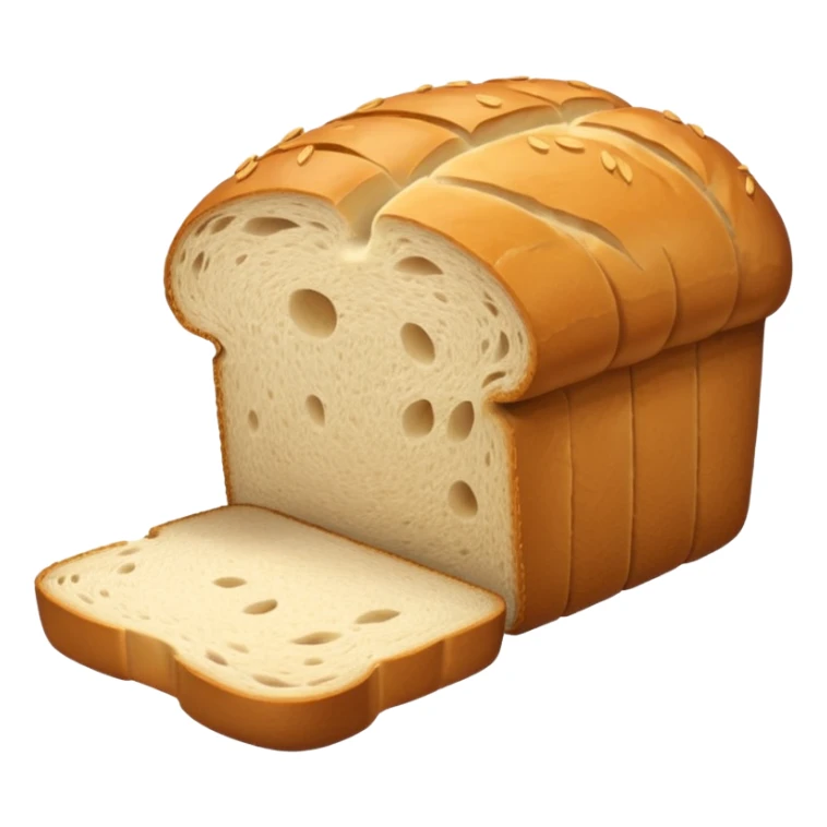 no no just a simple bread load with sliced 2 slice on ground and no eye or face on brea  sticker