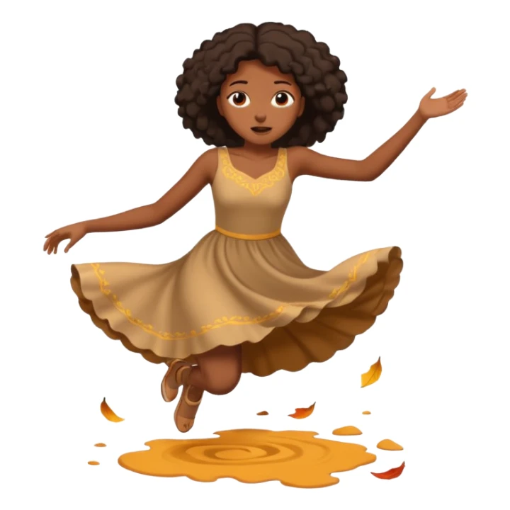 Black girl Falling to the floor sticker