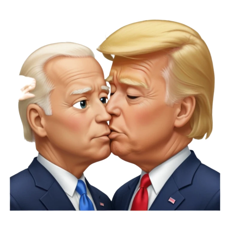 donald trump kissing joe biden sticker