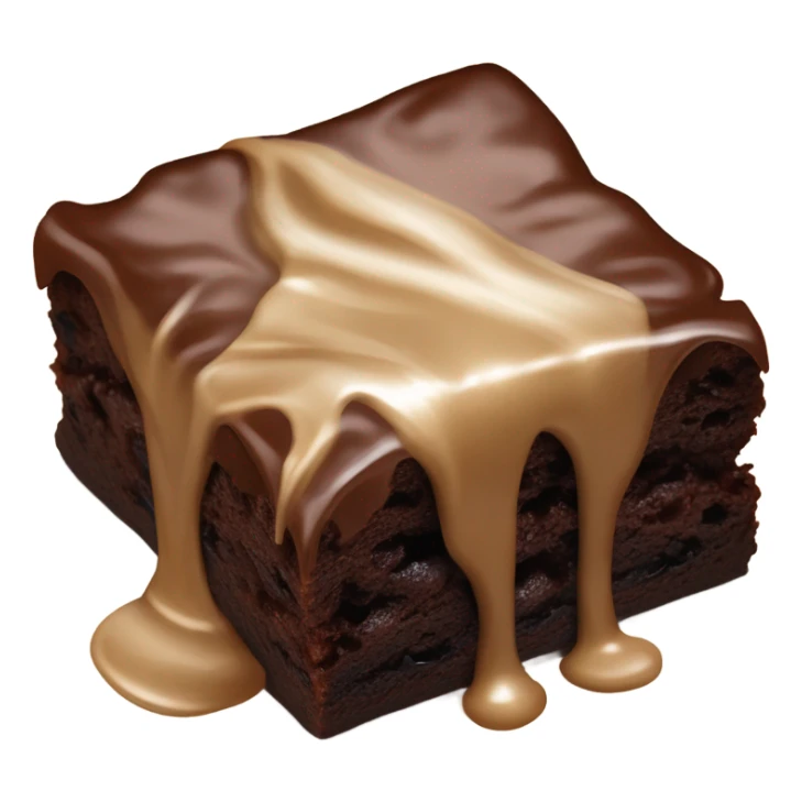 A gooey fudge brownie sticker
