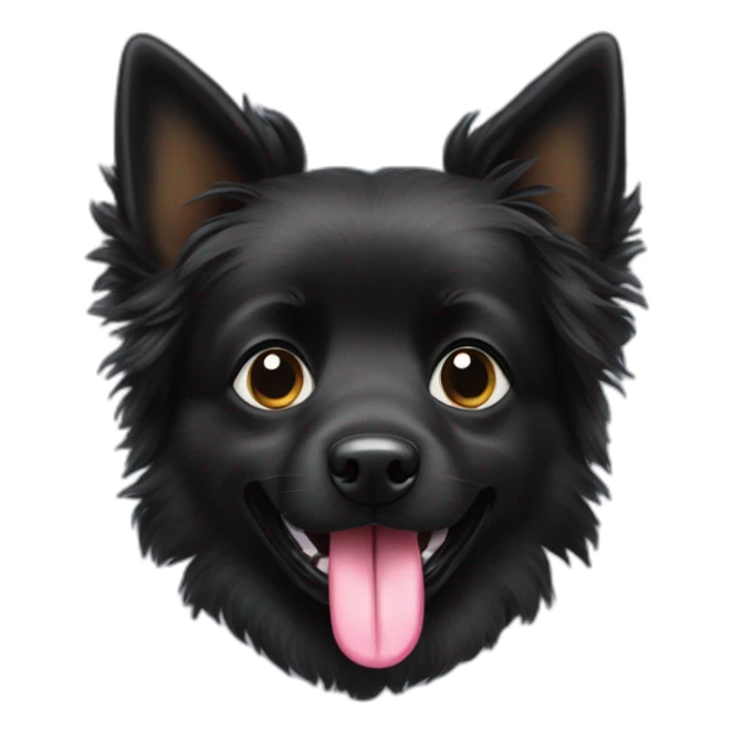 groenendael dog with tongue out sticker