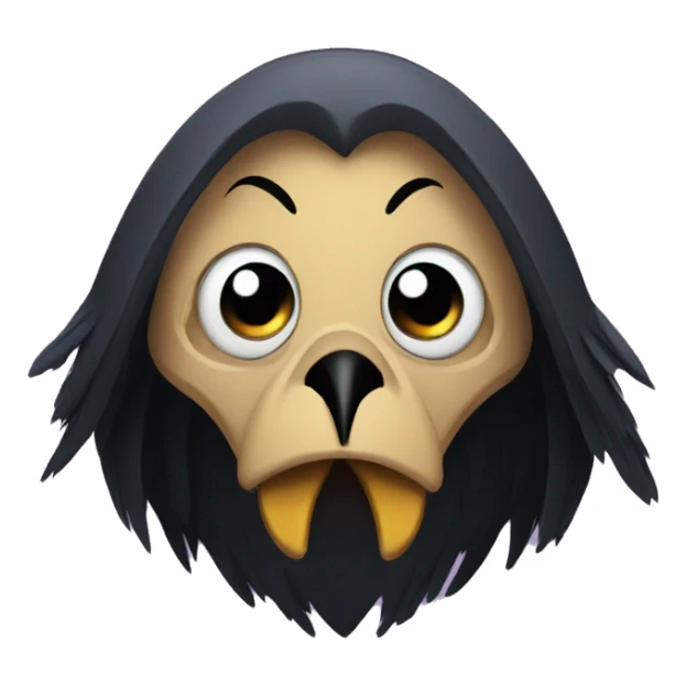 Cartoon raven that's angry sticker