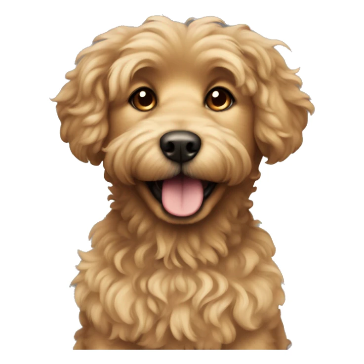 Light brown curly and fluffy dog  sticker