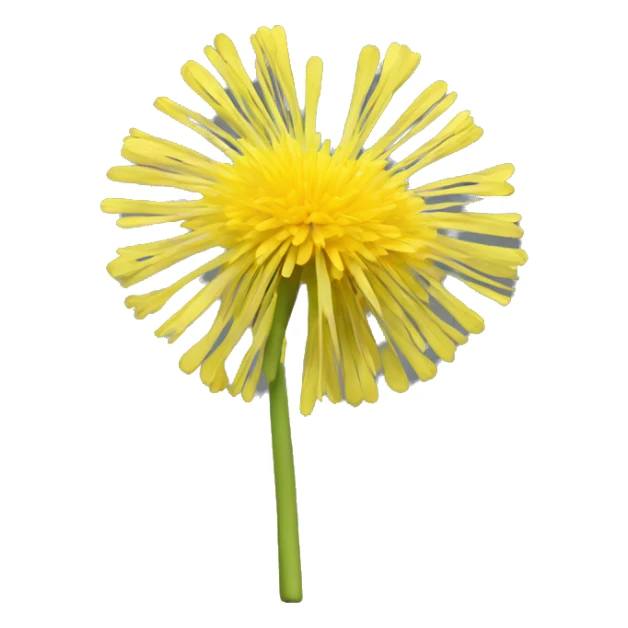 a 3d yellow dandelion like the memoji sticker
