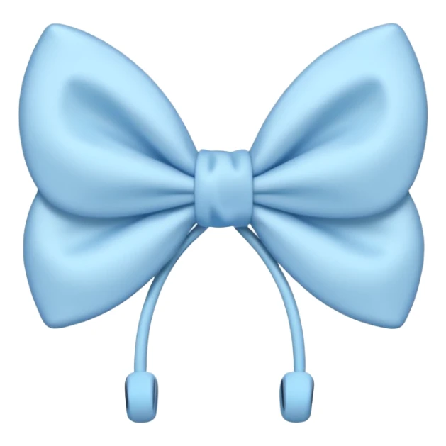 🎧 with pastel blue bows right before the part that covers your ears sticker