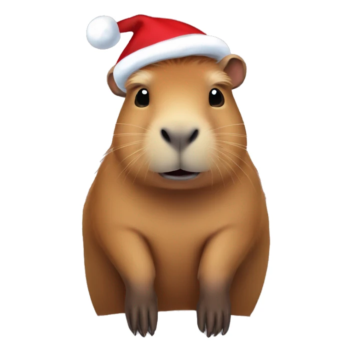 capybara in the christmas spirit sticker