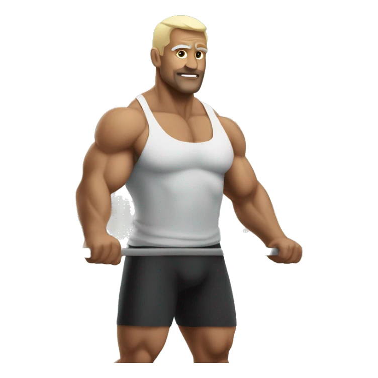 John Paul 2 doing a deadlift on gym in forest sticker