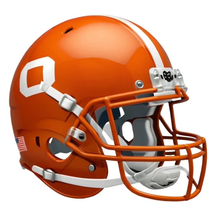 college football burnt orange  helmet sticker