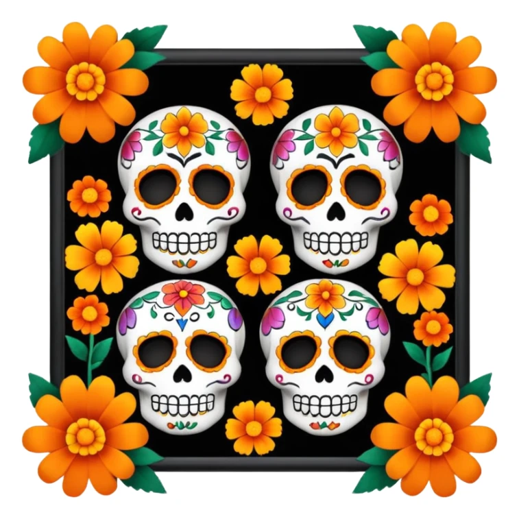 Mexican day of the dead sticker