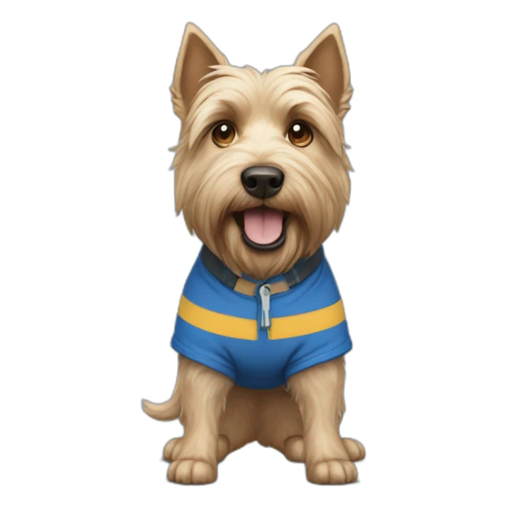 norwitch terrier in blue shorts sticker