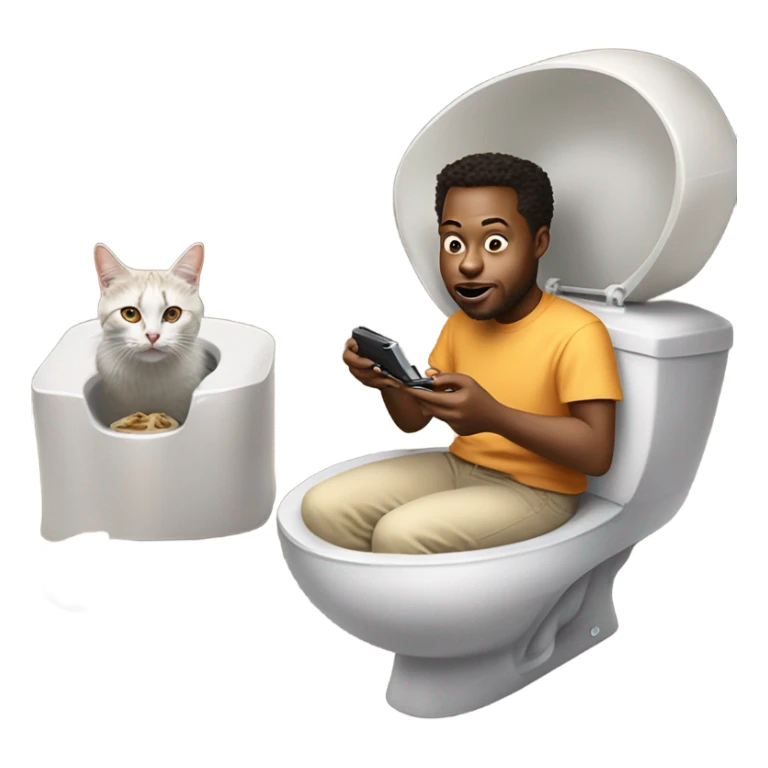 skibidi toilet drawing a xbox controller while eating alfredo and elon musk is impressed and they are on mars too, and there is cats everywhere sticker
