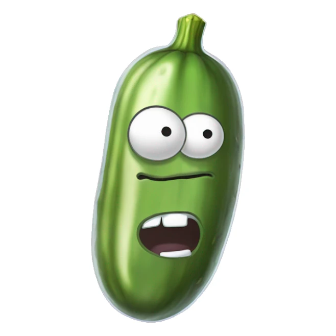 pickle rick from rick and morty but is an eggplant sticker