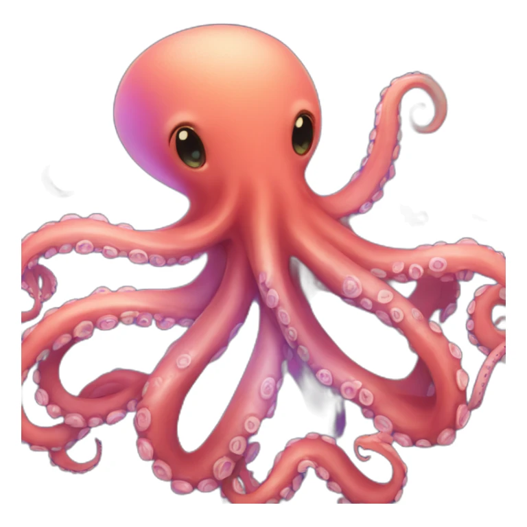 An octopus surrounded by love and five people  sticker