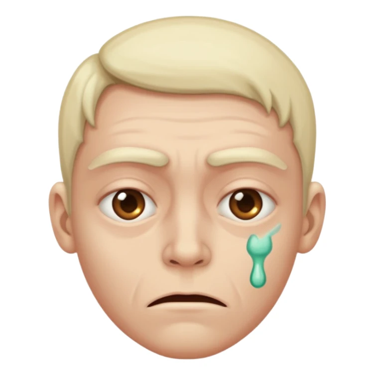 a Person who feels sick and poisoned sticker