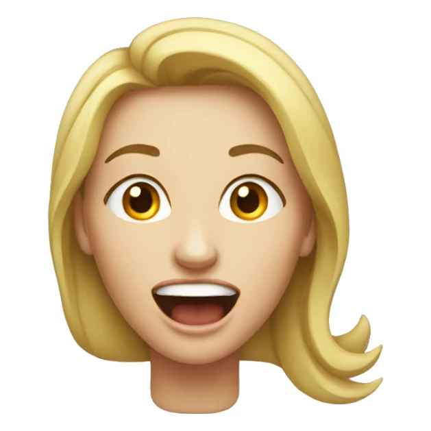 Caucasian Woman with mouth open  sticker