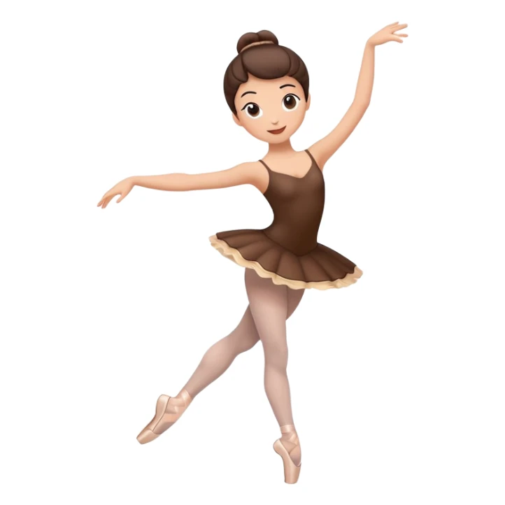 Hot coffee cup character in ballet tights performing a pirouette sticker