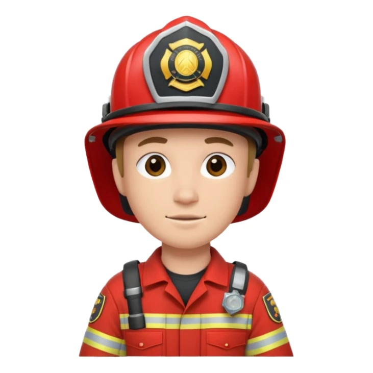 firefighter, red outfit sticker