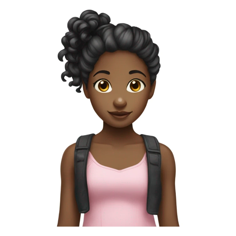 beautiful black girl child with curly pigtail hair  sticker