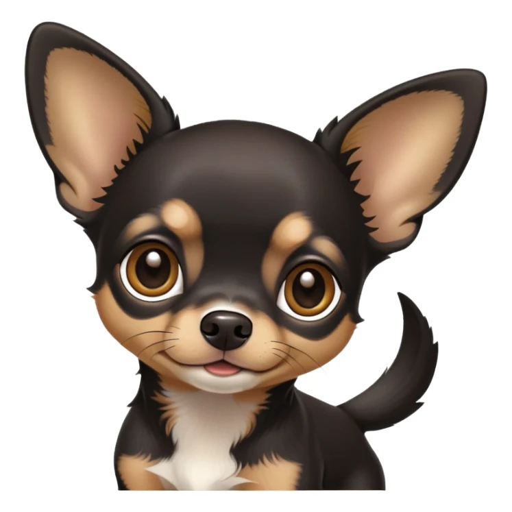 Black chihuahua with lop ears sticker