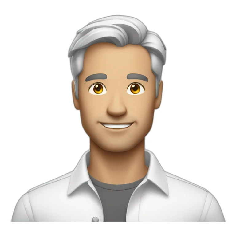 confident man in white shirt sticker