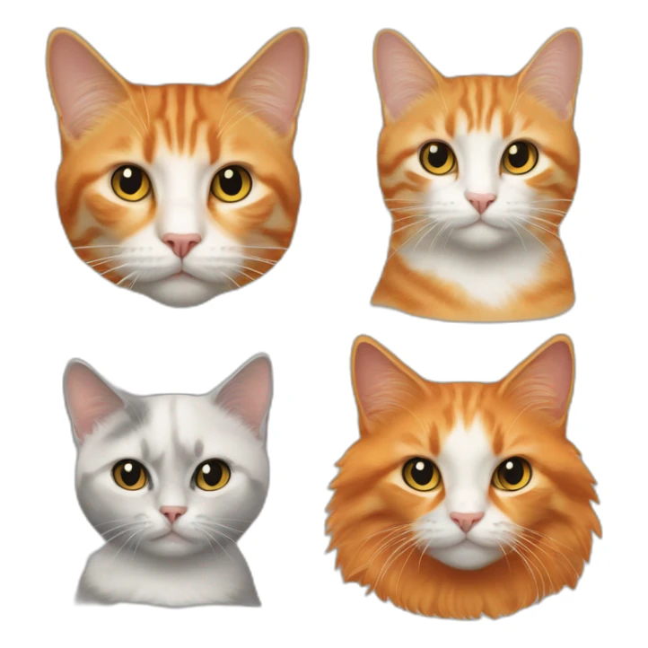 Caucasiab-Mom-dad-daughter-orange-cat-black-and-white-cat sticker