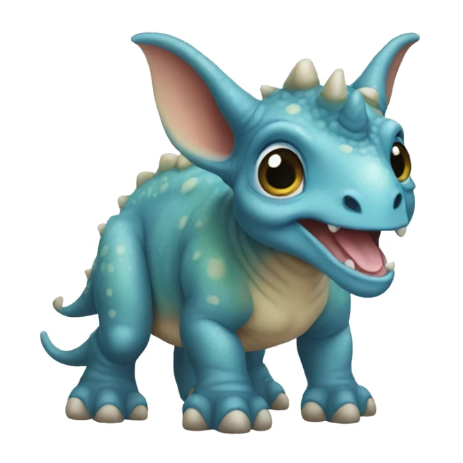 Baby triceratops blue eyes sticker