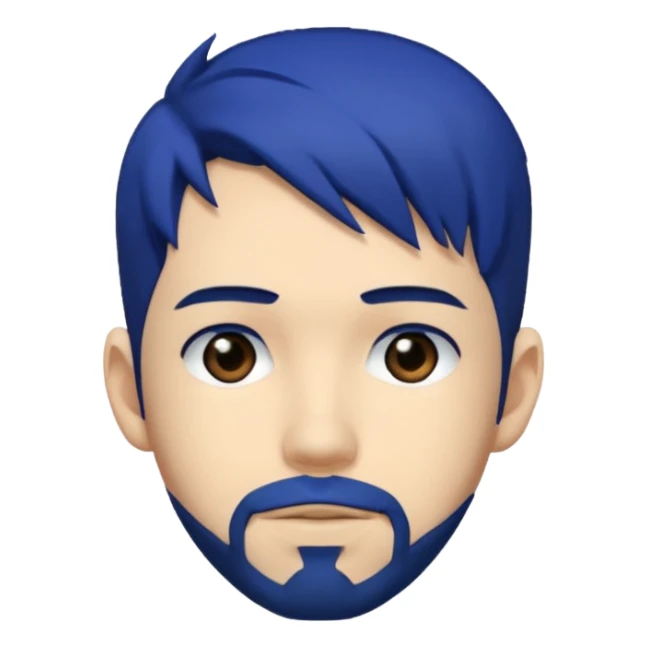 Mike Shinoda with dark blue hair sticker