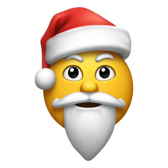 Mean mug emoji with Santa hat  sticker