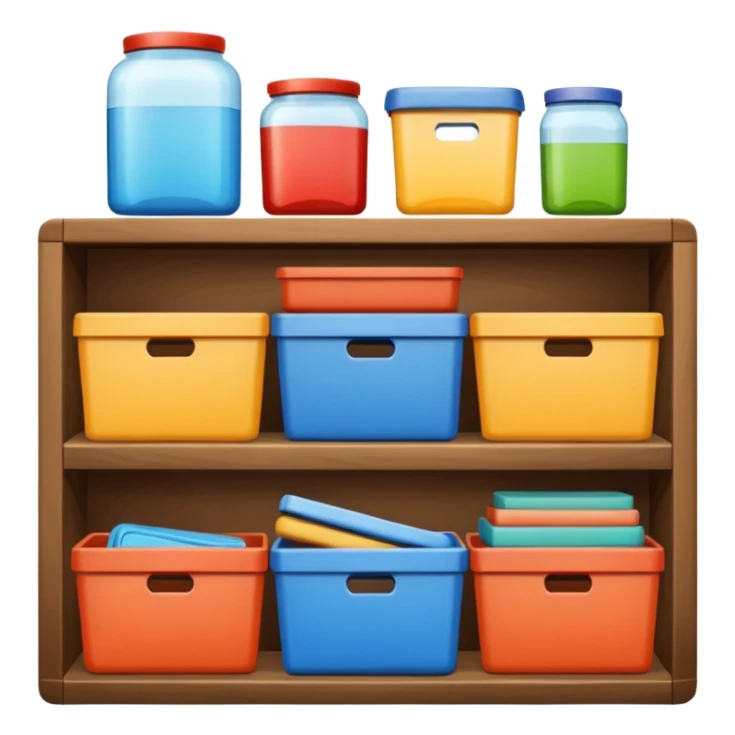 shelf organized household storage sticker