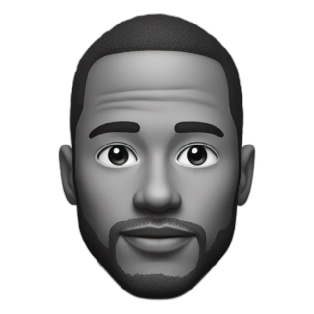 realist giga chad black and white sticker