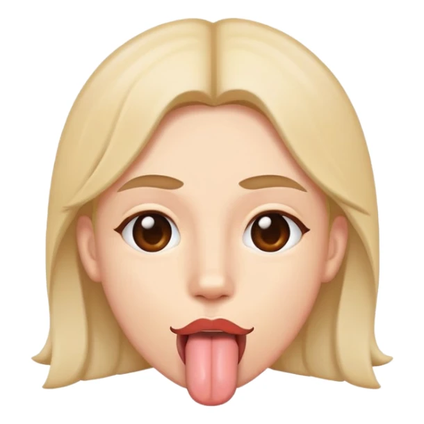 person with tongue out and peace sign sideways sticker