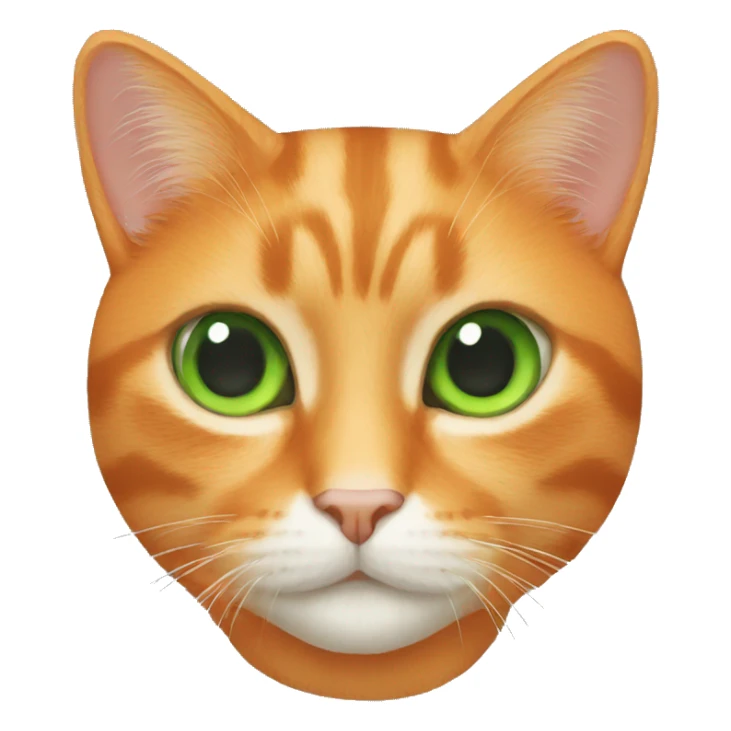 orange cat with green eyes sticker