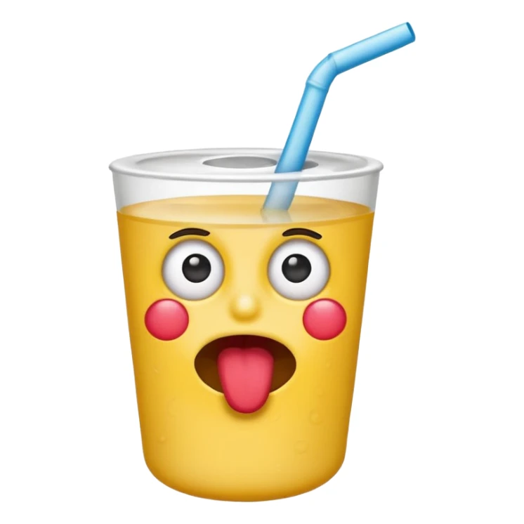 Emoji qui snif de la drogue avec une paille sticker