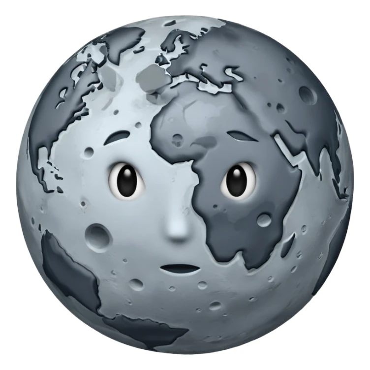 The planet Mercury with “no” face and make it less like earth  sticker